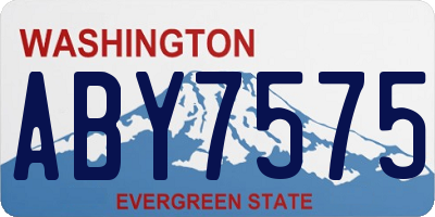 WA license plate ABY7575