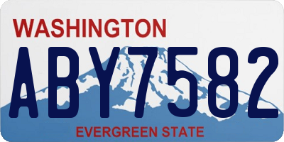 WA license plate ABY7582
