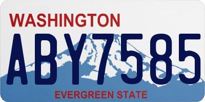 WA license plate ABY7585