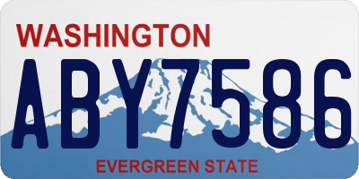 WA license plate ABY7586