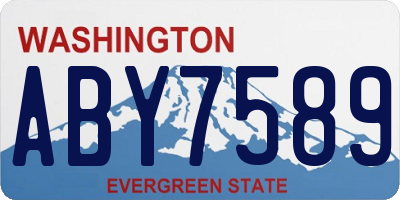 WA license plate ABY7589