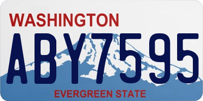 WA license plate ABY7595