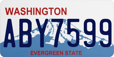 WA license plate ABY7599