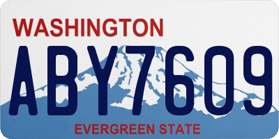 WA license plate ABY7609