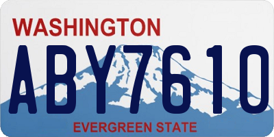 WA license plate ABY7610