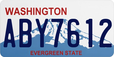 WA license plate ABY7612