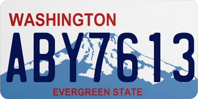 WA license plate ABY7613