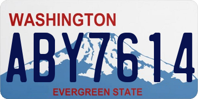 WA license plate ABY7614
