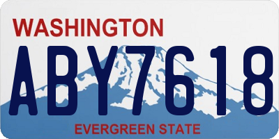 WA license plate ABY7618