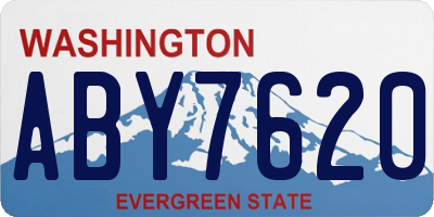 WA license plate ABY7620