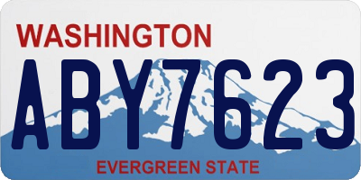 WA license plate ABY7623