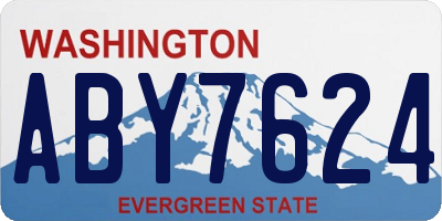 WA license plate ABY7624