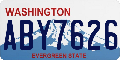 WA license plate ABY7626