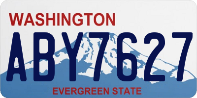 WA license plate ABY7627