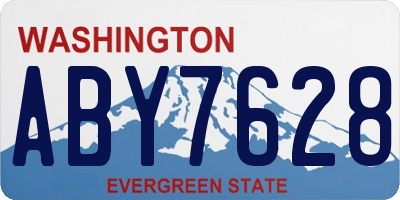 WA license plate ABY7628