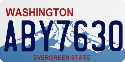 WA license plate ABY7630