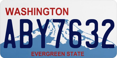 WA license plate ABY7632