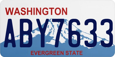 WA license plate ABY7633
