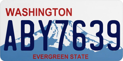 WA license plate ABY7639
