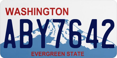 WA license plate ABY7642