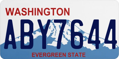WA license plate ABY7644