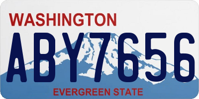 WA license plate ABY7656