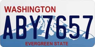 WA license plate ABY7657