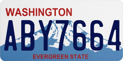 WA license plate ABY7664