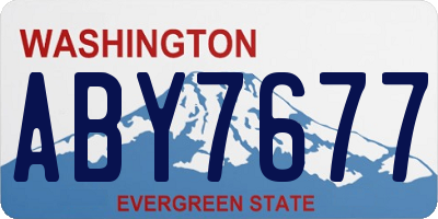 WA license plate ABY7677