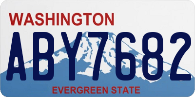WA license plate ABY7682
