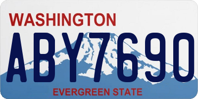 WA license plate ABY7690