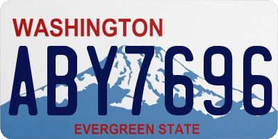 WA license plate ABY7696