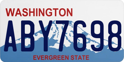 WA license plate ABY7698