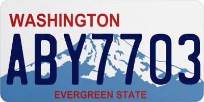 WA license plate ABY7703