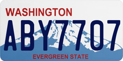 WA license plate ABY7707