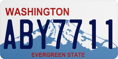 WA license plate ABY7711