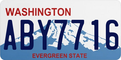 WA license plate ABY7716