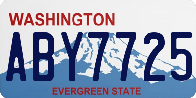 WA license plate ABY7725