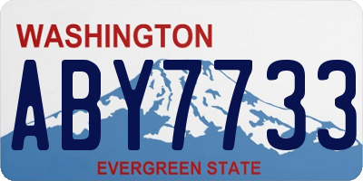 WA license plate ABY7733