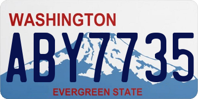 WA license plate ABY7735
