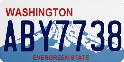 WA license plate ABY7738