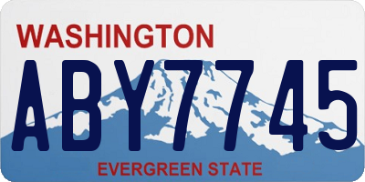 WA license plate ABY7745
