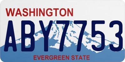 WA license plate ABY7753