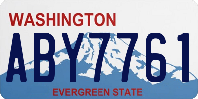 WA license plate ABY7761