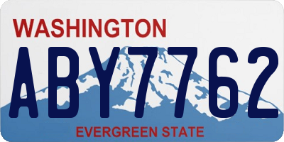 WA license plate ABY7762