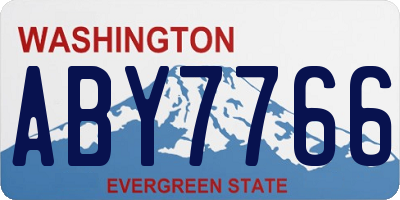 WA license plate ABY7766