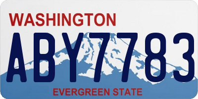 WA license plate ABY7783