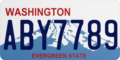 WA license plate ABY7789