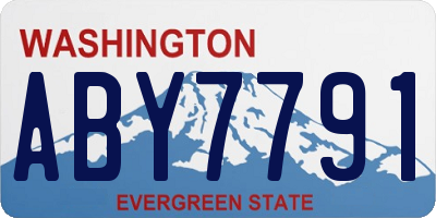 WA license plate ABY7791