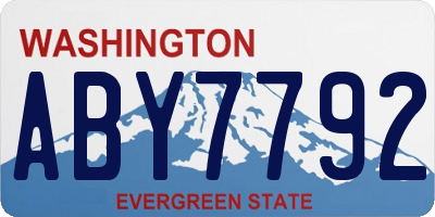 WA license plate ABY7792